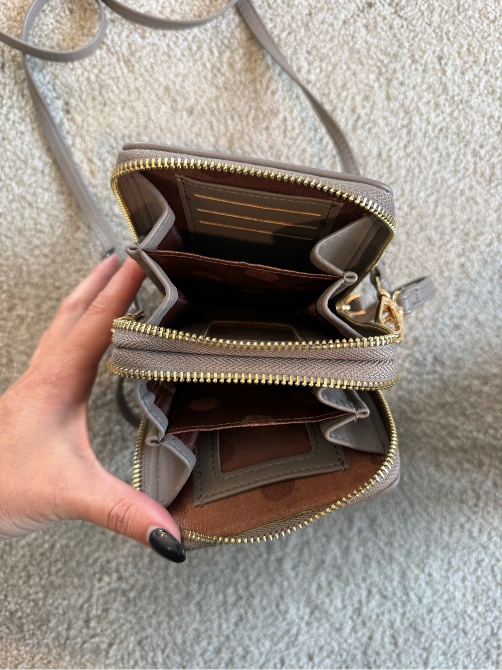 FOREVER YOUNG Taupe Crossbody Bag - Picture 3 of 3